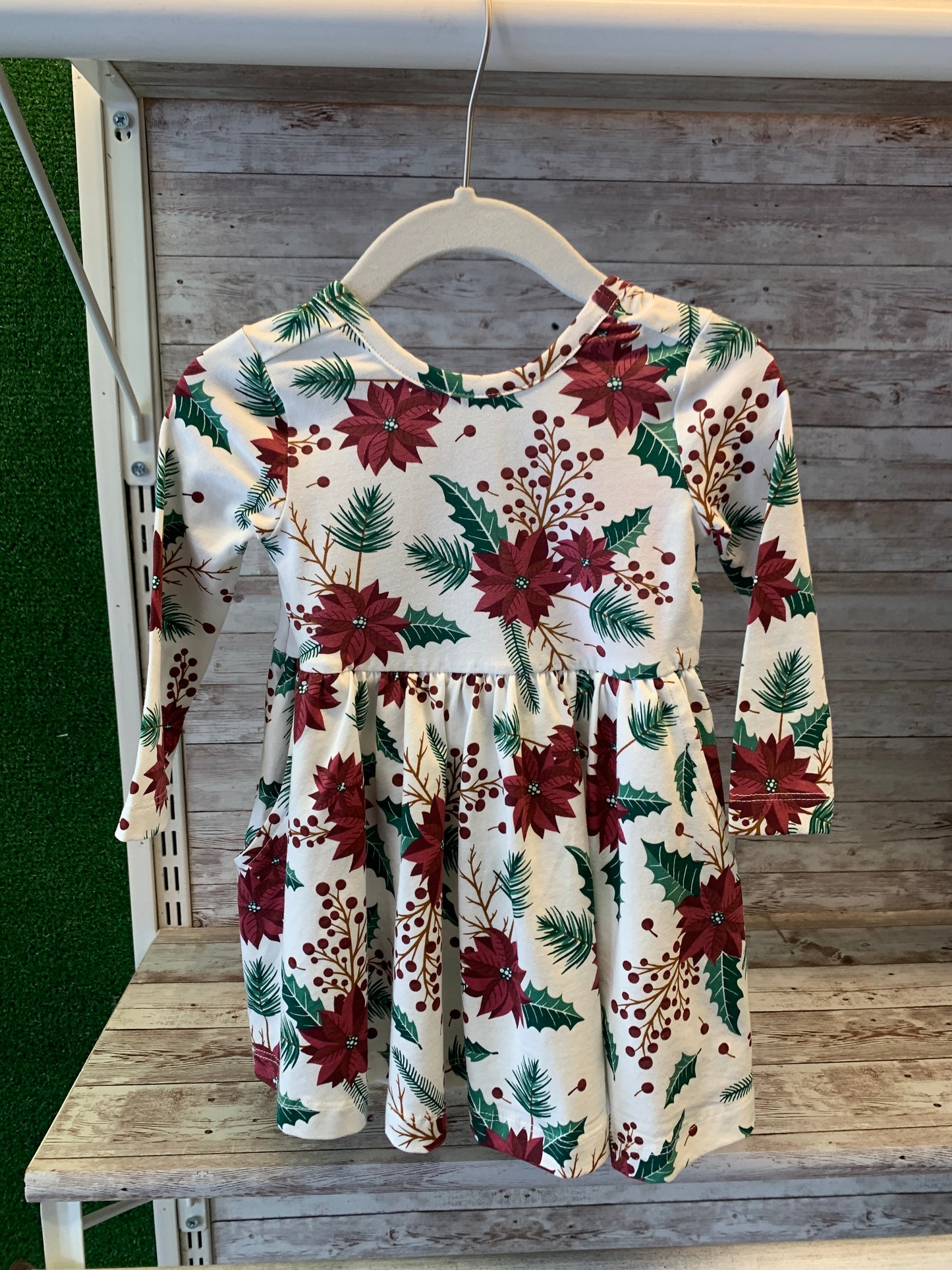 Merry and Bright L/S Twirl Dress 12-18m