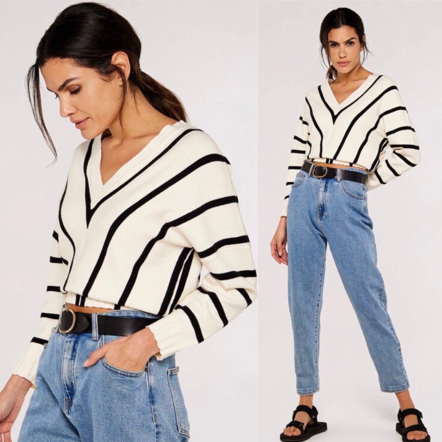 Chevron V-Neck Sweater