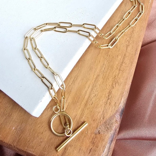 Luxe Gold Paper Clip Chain-18”