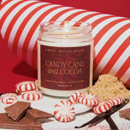 Candy Cane & Cocoa 9 oz Soy Candle