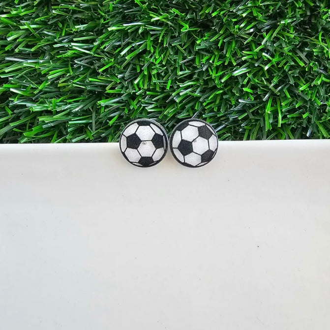 Glitter Soccer Ball Studs