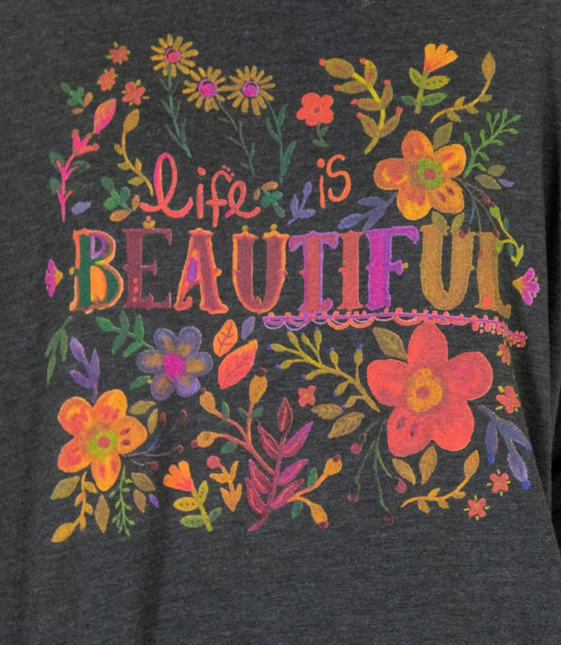 Comfy Pocket Sweatshirt - Life Is Beautiful Size XXXL