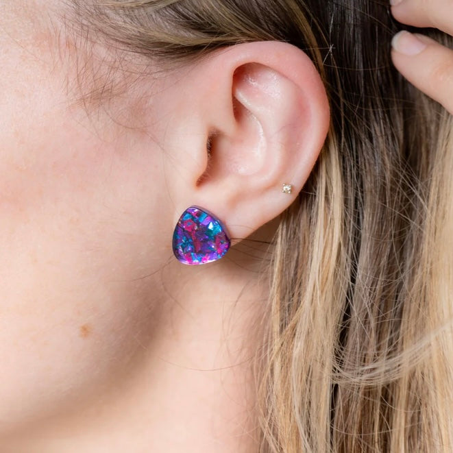 Gemma Studs - Purple Sparkle