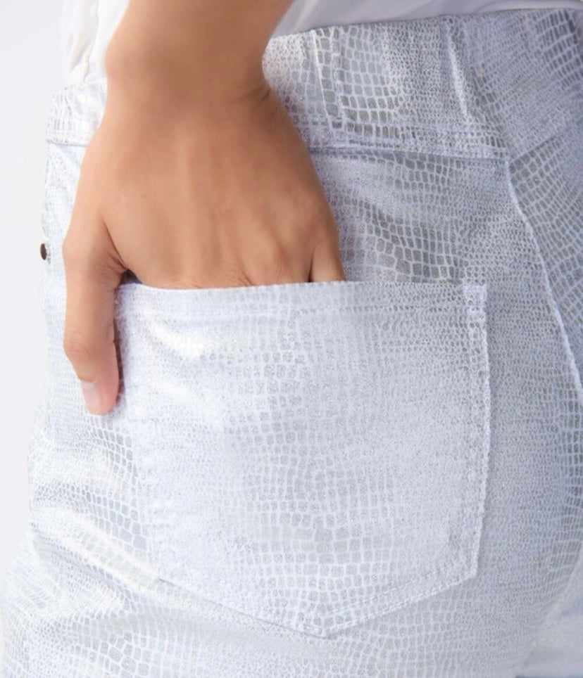 Croc Skin Texture Pants