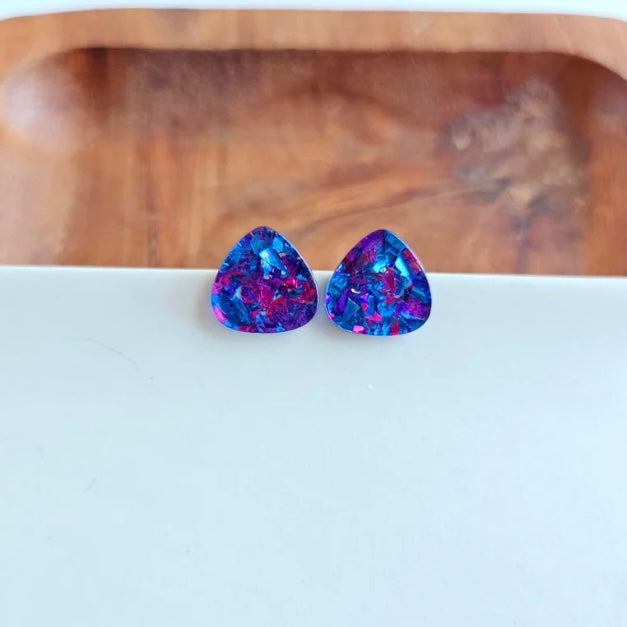 Gemma Studs - Purple Sparkle