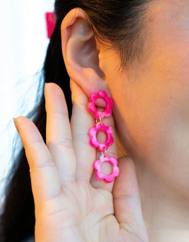 Delilah Earrings - Hot Pink