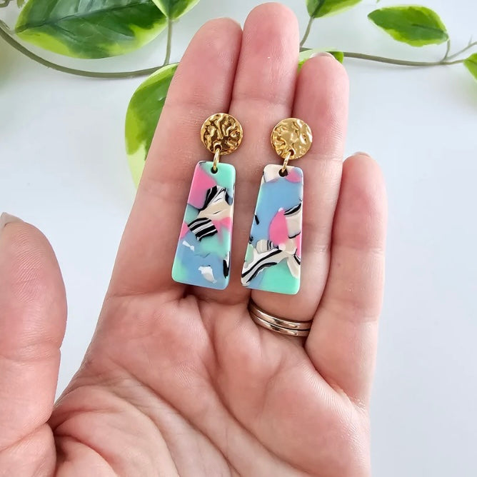 Mia Mini Earrings - 80's Pastel