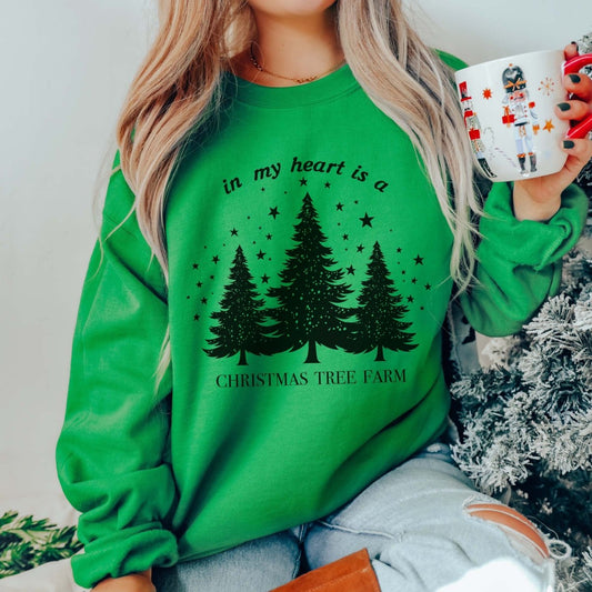 In My Heart Is A Christmas Tree Farm Sweatshirt