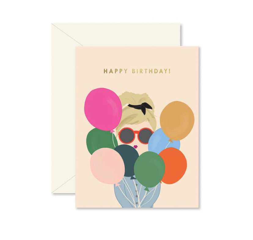 Birthday Balloon Lady Card