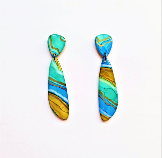 Hand Painted Resin Earrings