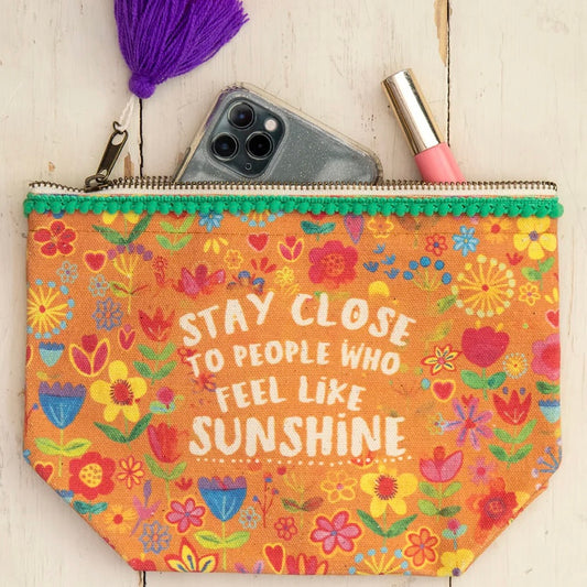 Canvas Zip Pouch-Stay Close