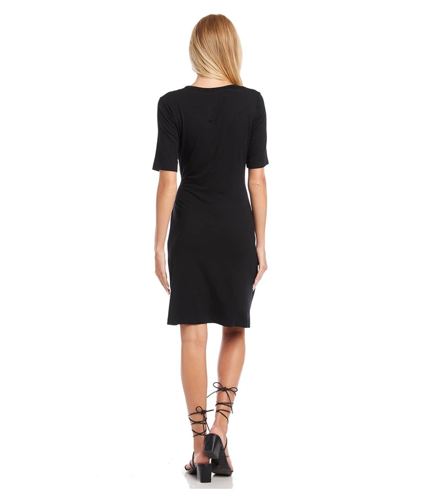 Karen Kane Short Sleeve Tie Front Dress