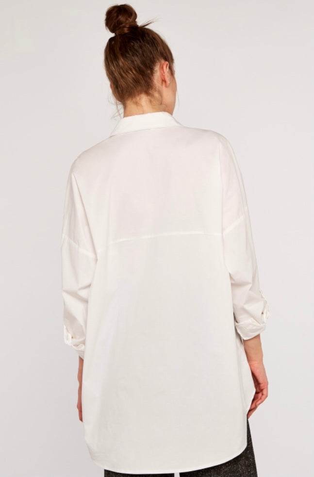 White Oversized Poplin Shirt