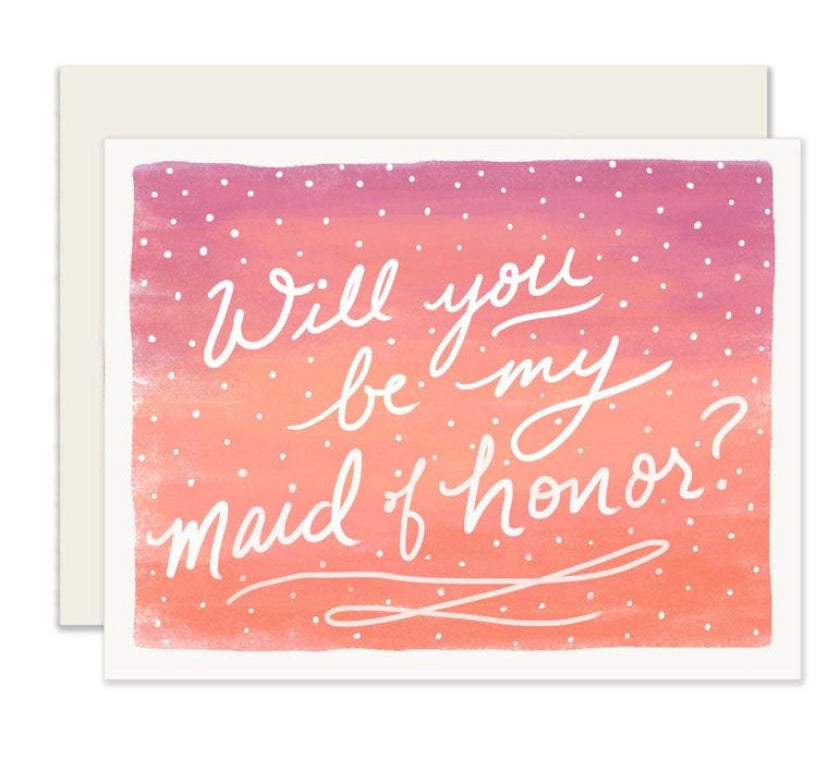 Maid of Honor Card