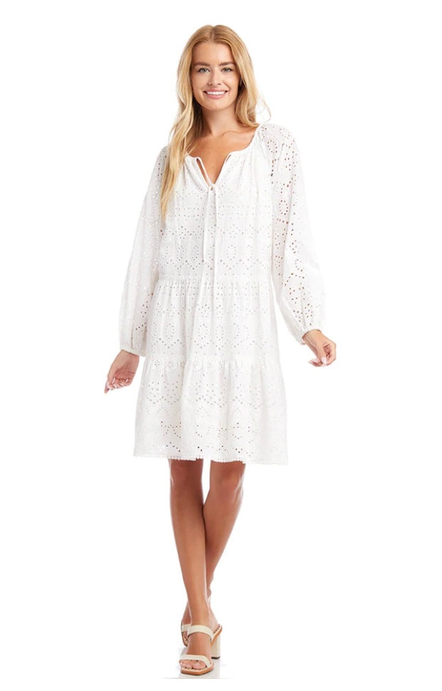 Karen Kane Tiered Eyelet Dress