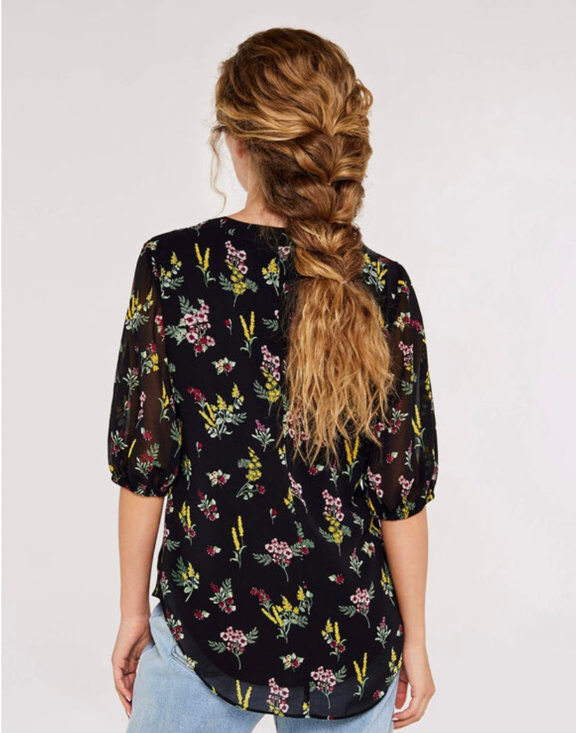 Floral Botanical Top-XS