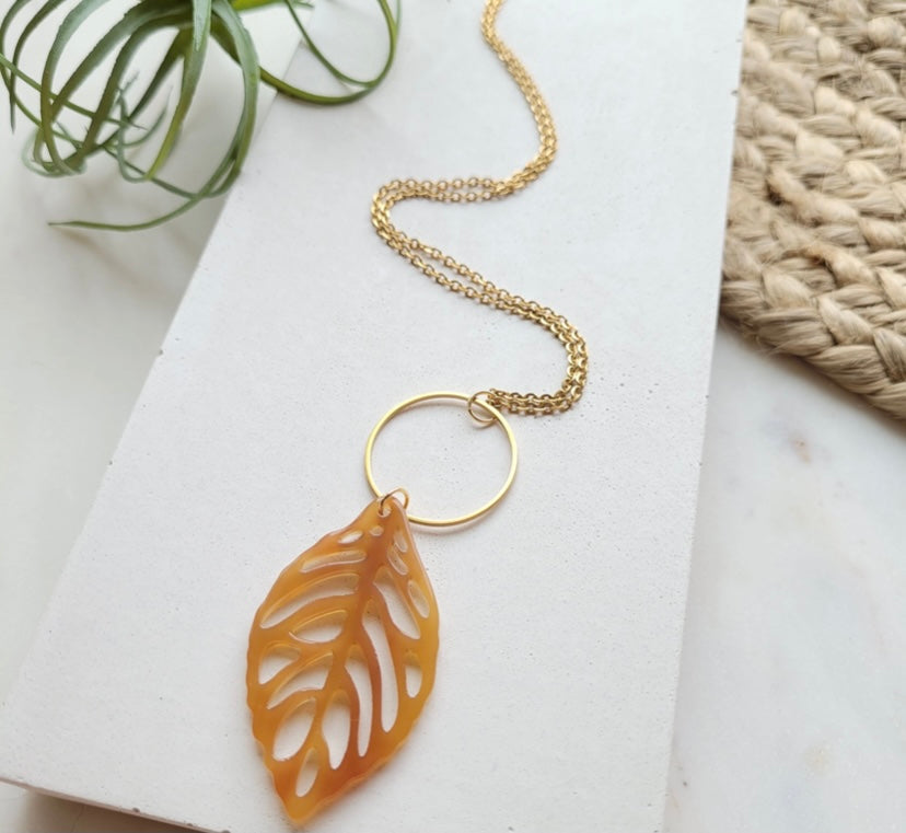 Autumn Leaf Necklace or Earrings