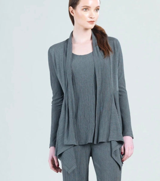 Soft Knit Pleated Cardigan or Tank-XS