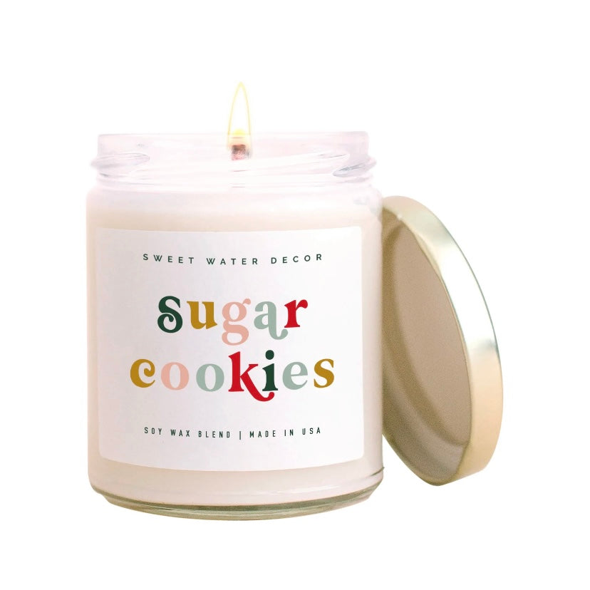 Sugar Cookies Soy Candle - Clear Jar - 9 oz