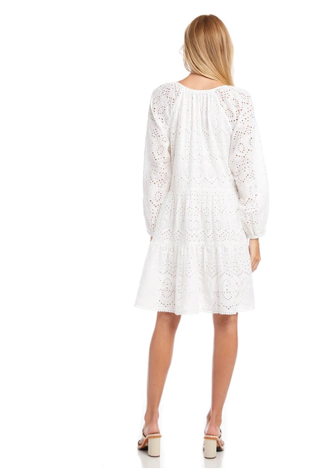 Karen Kane Tiered Eyelet Dress