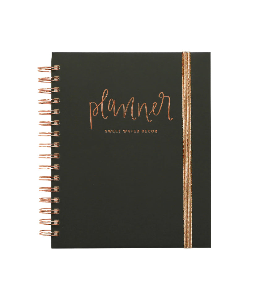 Grey and Rose Gold Dateless Planner