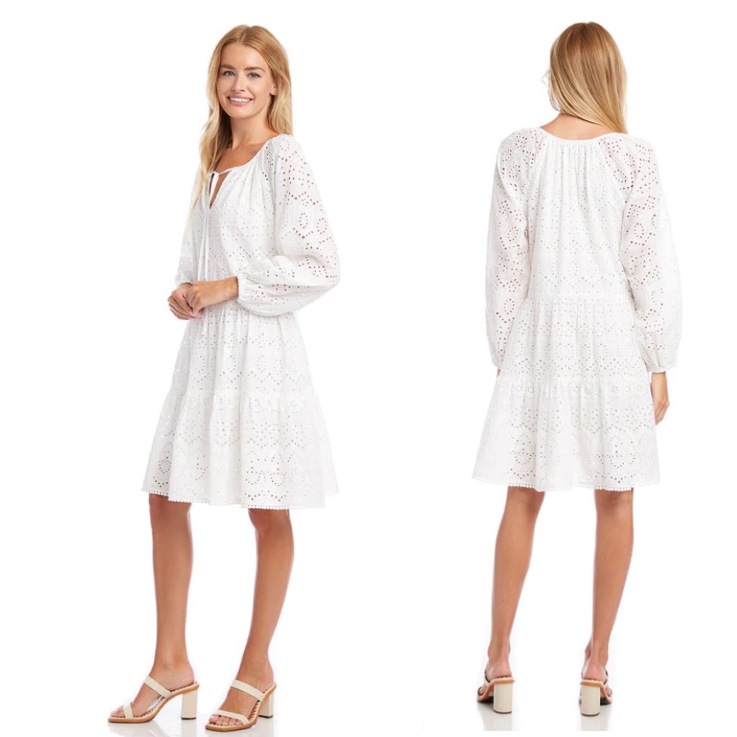 Karen Kane Tiered Eyelet Dress