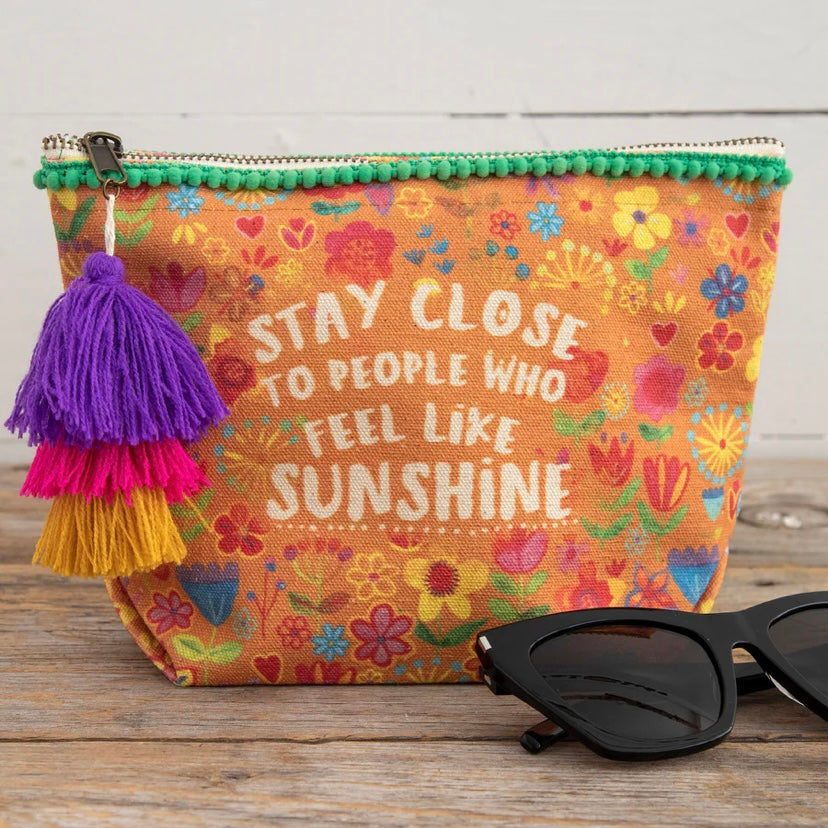 Canvas Zip Pouch-Stay Close
