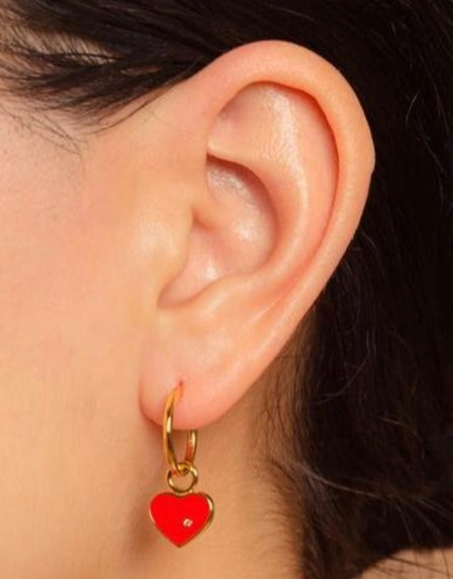 Enamel Earrings or Necklace