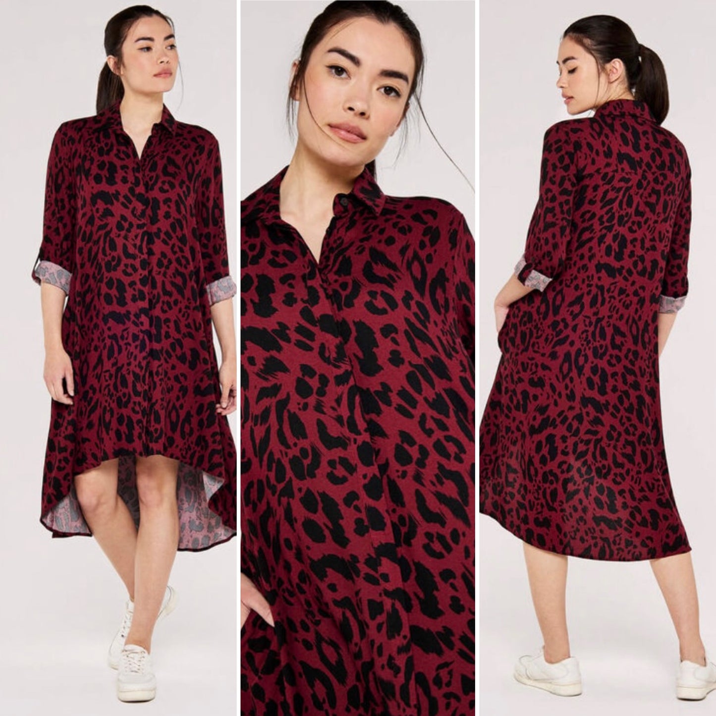 Cheetah Oversized Shirt Dress