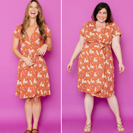 Katie Wrap Dress (S-2X)