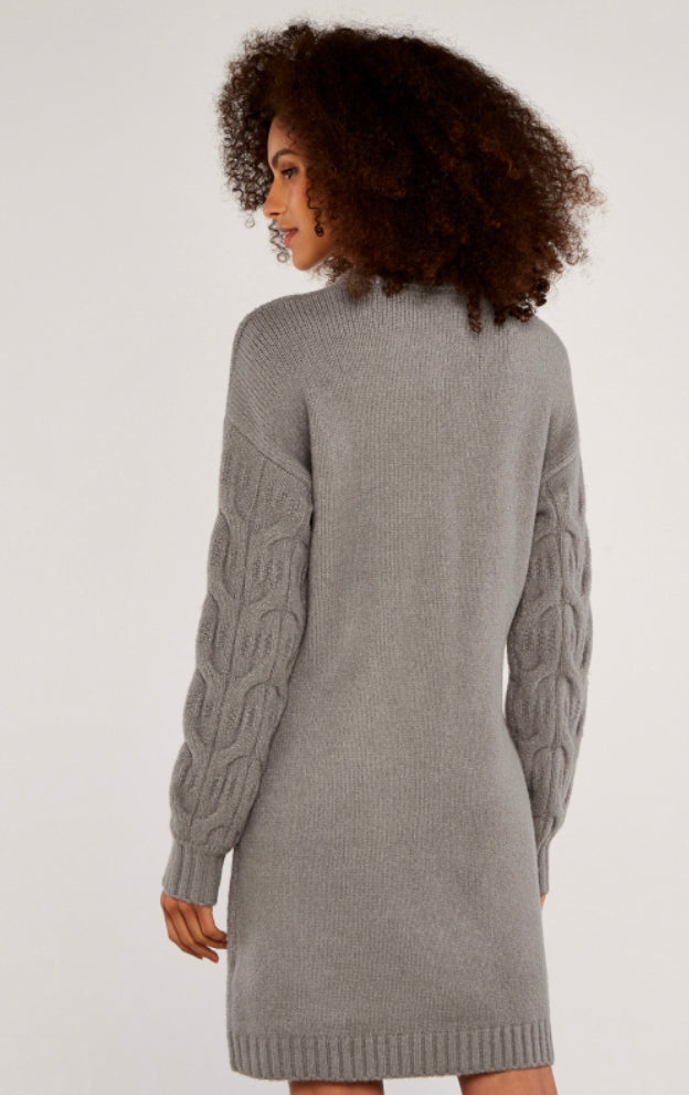 Cable Knit Sweater Dress-XS