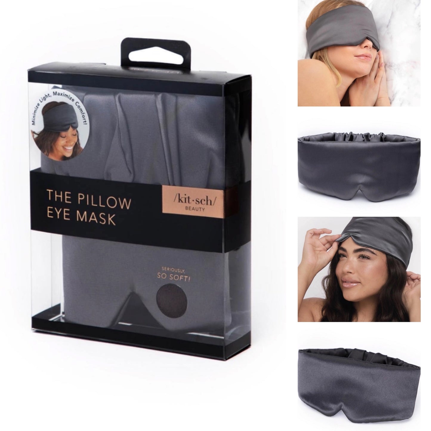 The Pillow Eye Mask in Charcoal