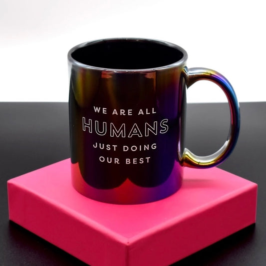 Humans Iridescent Black Mug