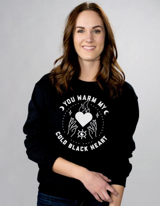 Cold Black Heart Sweatshirt-XL