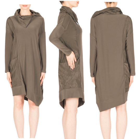 Cowl Neck Pocket Dress-Size 14