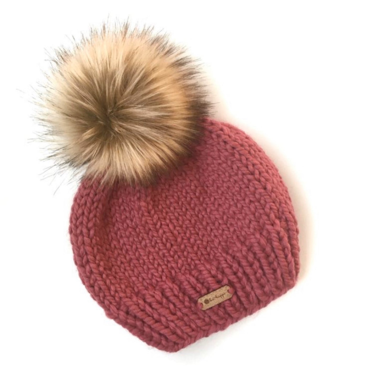 b.e.happe designs raspberry fitted pom hat