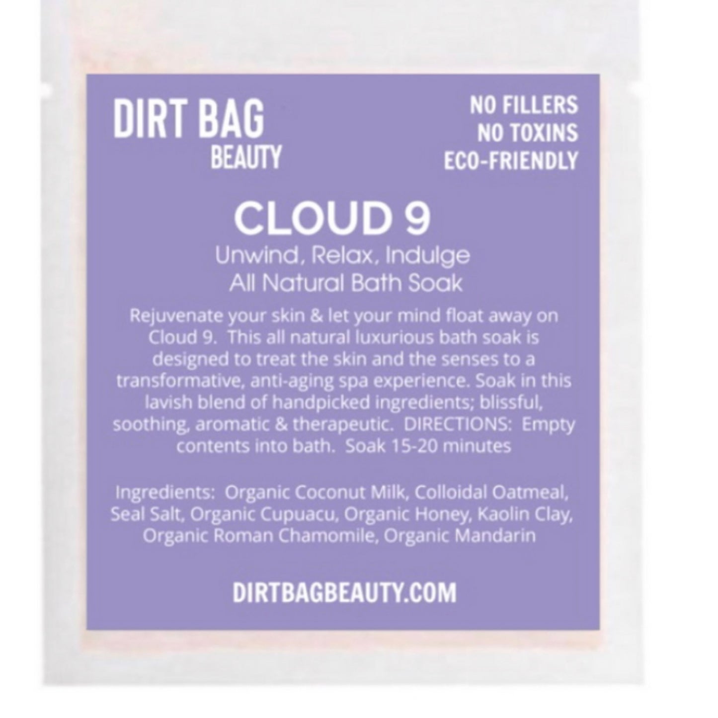 Cloud 9 All Natural Bath Soak—Single Use