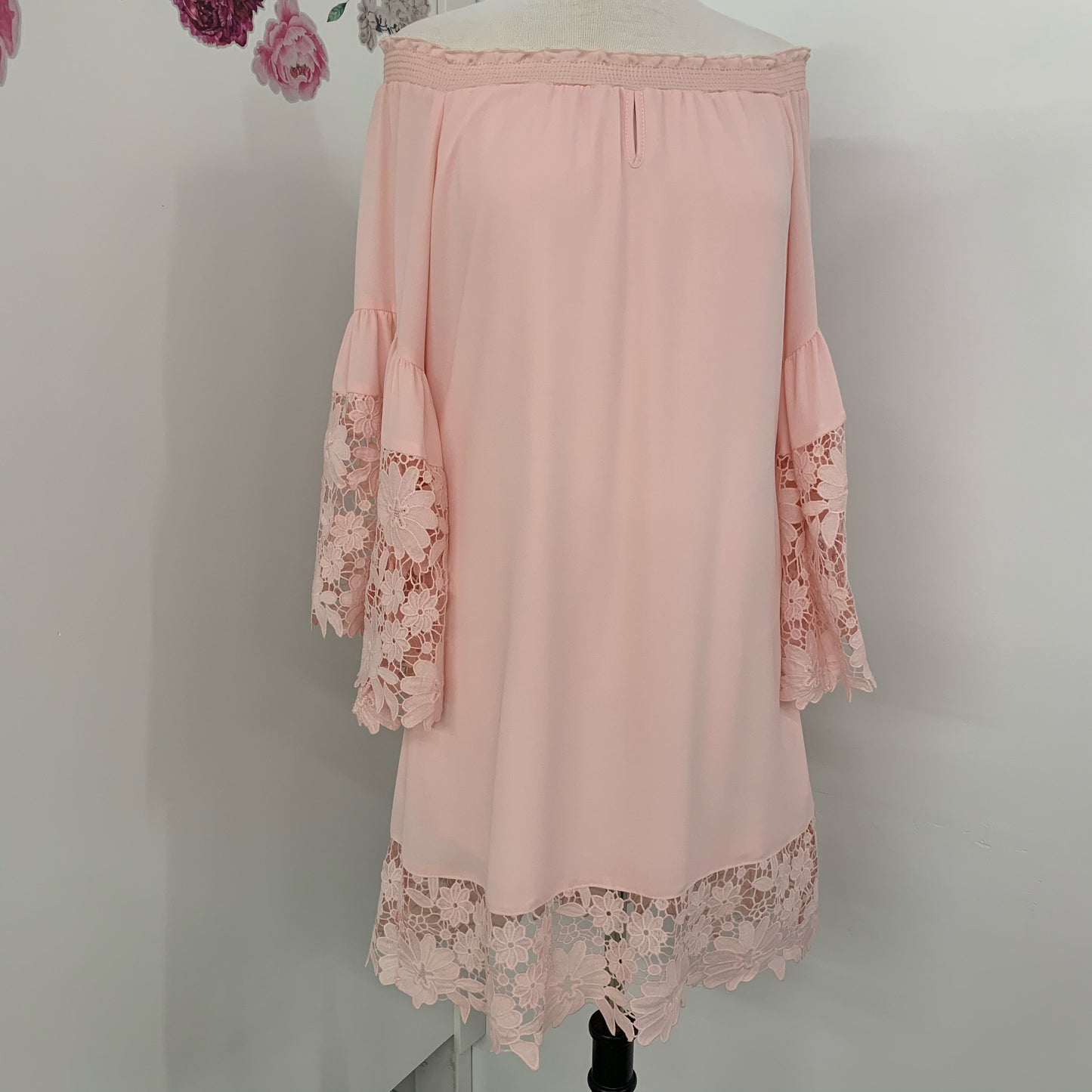 Lace Trimmed Tunic/Mini Dress 181242